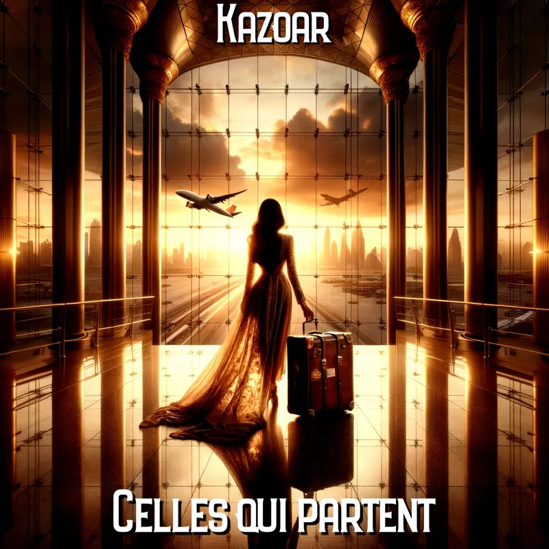 Illustration du poème "Celles qui partent' de Kazoar.